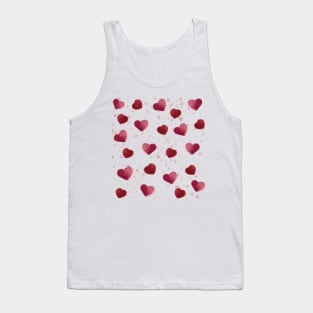 watercolor hearts Tank Top